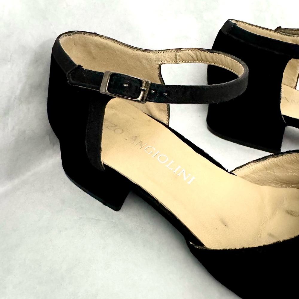Enzo Angiolini Black Velvet Sandals - Picture 9 of 16